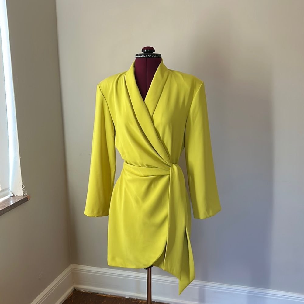 Wrap front blazer jacket